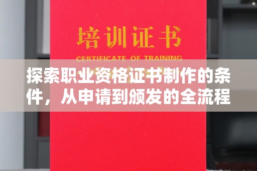 宝安探索职业资格证书制作的条件，从申请到颁发的全流程解析